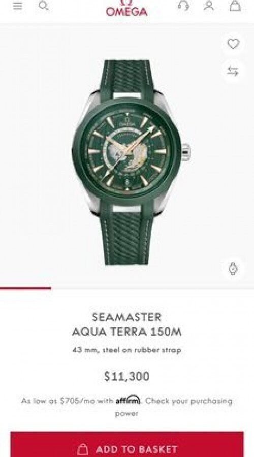 OMEGA SEAMASTER AQUA TERRA GREEN