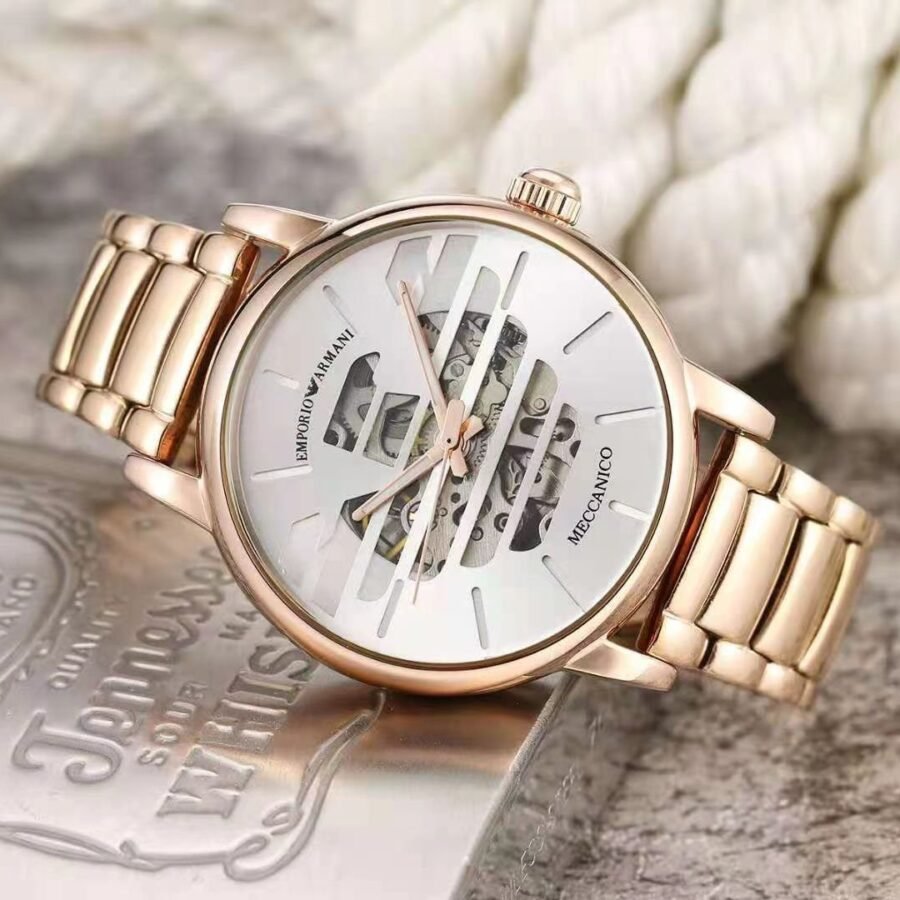 EMP ARMN MECCANICO [WHITE / ROSE GOLD] 1809025
