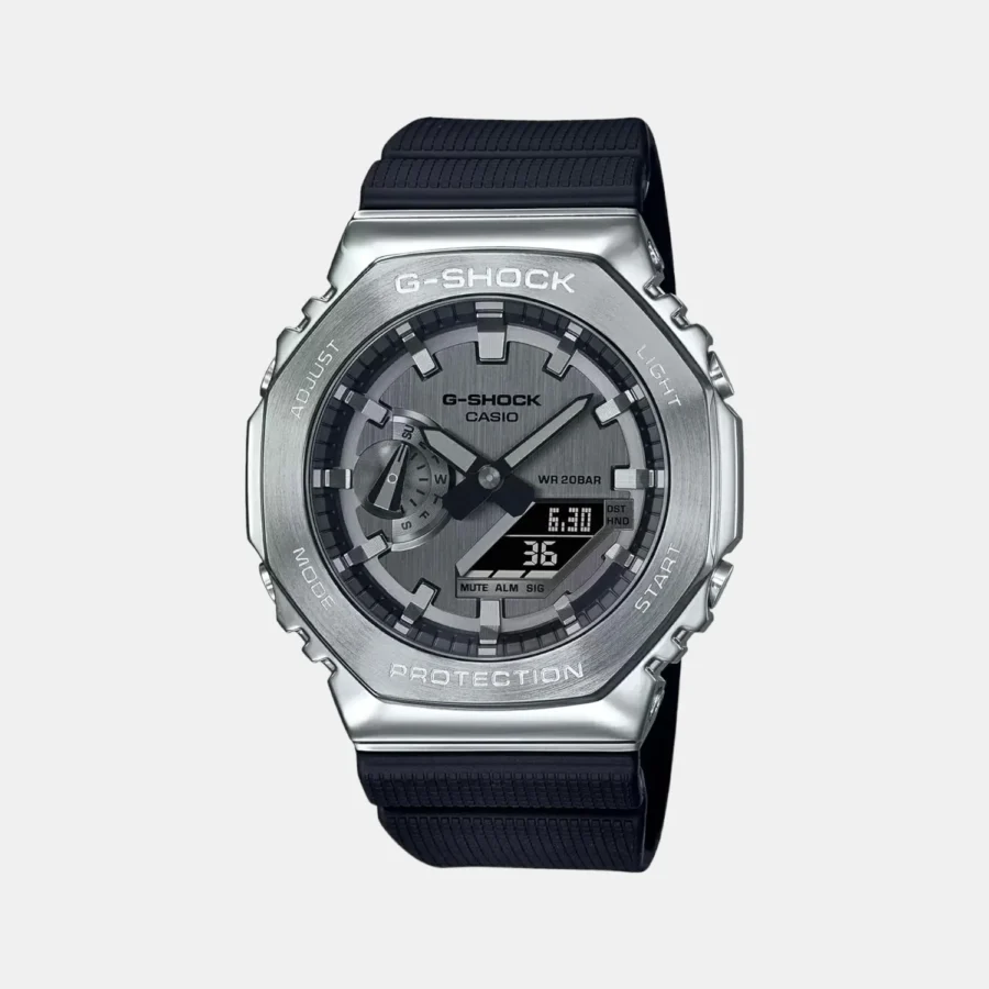 G-SHOCK GM 2100 SILVER BLACK PRIMIUM QUILTY WATCH with og box
